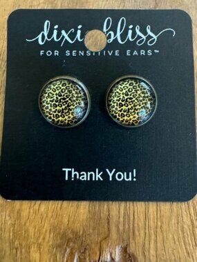 Leopard Animal Print Stud Earrings